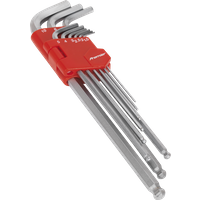 SEALEY Ball-End Hex Key Set 9Pc Extra-Long Metric | AK7140 | GSF Car Parts