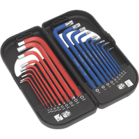 SEALEY Trx-Star* & Ball-End Hex Key Set 18Pc Long Anti-Slip | AK7176 | GSF Car Parts