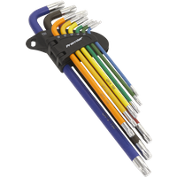 SEALEY Trx-Star* Key Set 9Pc Colour-Coded Extra-Long | AK7194 | GSF Car Parts