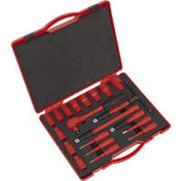 SEALEY Insulated Socket Set 20Pc 1/2"sq Drive Walldrive® Vde Approved | AK7941 | GSF Car Parts