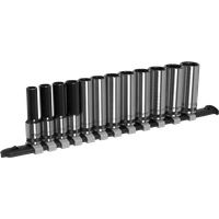 SEALEY Socket Set Deep 12Pc 3/8"sq Drive Metric - Premier Black | AK7993 | GSF Car Parts