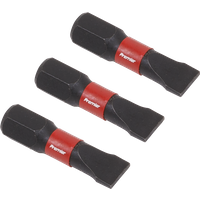 SEALEY Slotted 6.5mm Impact Power Tool Bits 25mm - 3Pc | AK8203 | GSF Car Parts