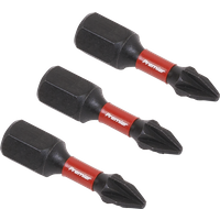 SEALEY Pozi #1 Impact Power Tool Bits 25mm - 3Pc | AK8207 | GSF Car Parts