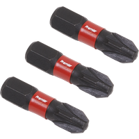 SEALEY Pozi #3 Impact Power Tool Bits 25mm - 3Pc | AK8209 | GSF Car Parts