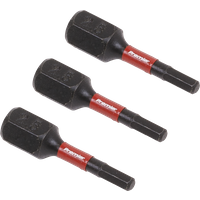 SEALEY Hex 2.5mm Impact Power Tool Bits 25mm - 3Pc | AK8210 | GSF Car Parts