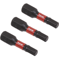 SEALEY Hex 4mm Impact Power Tool Bits 25mm - 3Pc | AK8212 | GSF Car Parts