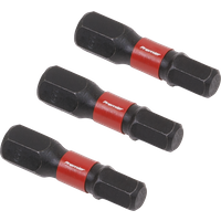 SEALEY Hex 5mm Impact Power Tool Bits 25mm - 3Pc | AK8213 | GSF Car Parts