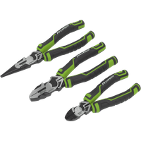 SEALEY Pliers Set 3Pc High Leverage - Green | AK8376HV | GSF Car Parts