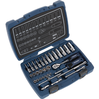 SEALEY Socket Set 33Pc 1/4"sq Drive 6Pt Walldrive® Metric | AK8990 | GSF Car Parts