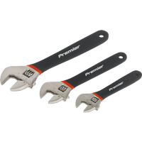 SEALEY Adjustable Wrench Set 3Pc Ni-Fe Finish | AK907 | GSF Car Parts