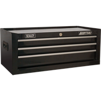 SEALEY Mid-Box Tool Chest 3 Drawer With Ball-Bearing Slides - Black | AP223B | GSF Car Parts