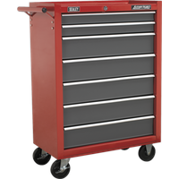 SEALEY Rollcab 7 Drawer With Ball-Bearing Slides - Red/grey | AP22507BB | GSF Car Parts