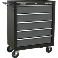 SEALEY Rollcab 5 Drawer With Ball-Bearing Slides - Black/grey | AP2505B | GSF Car Parts