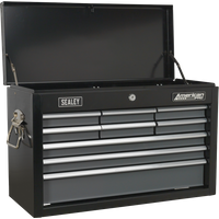 SEALEY Topchest 9 Drawer With Ball-Bearing Slides - Black/grey | AP2509B | GSF Car Parts
