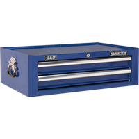 SEALEY Mid-Box 2 Drawer Tool Chest With Ball-Bearing Slides - Blue | AP26029TC | GSF Car Parts