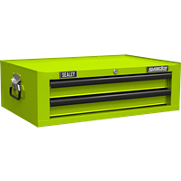SEALEY Mid-Box Tool Chest 2 Drawer With Ball-Bearing Slides - Green/black | AP26029THV | GSF Car Parts