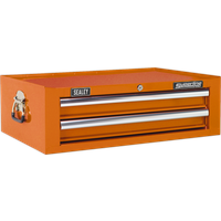 SEALEY Mid-Box Tool Chest 2 Drawer With Ball-Bearing Slides - Orange | AP26029TO | GSF Car Parts