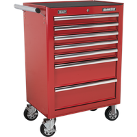 SEALEY Rollcab 7 Drawer With Ball-Bearing Slides - Red | AP26479T | GSF Car Parts
