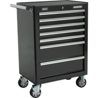 SEALEY Rollcab 7 Drawer With Ball-Bearing Slides - Black | AP26479TB | GSF Car Parts