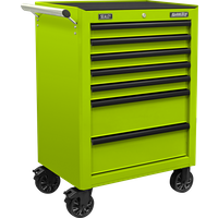 SEALEY Rollcab 7 Drawer With Ball-Bearing Slides - Green/black | AP26479THV | GSF Car Parts
