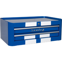 SEALEY Mid-Box Tool Chest 2 Drawer Retro Style - Blue With White Stripes | AP28102BWS | GSF Car Parts