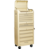 SEALEY Retro Style Topchest, Mid-Box Tool Chest & Rollcab Combination 10 Drawer Cream | AP28COMBO2 | GSF Car Parts
