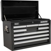 SEALEY Topchest 8 Drawer With Ball-Bearing Slides - Black | AP33089B | GSF Car Parts