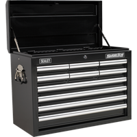 SEALEY Topchest 10 Drawer With Ball-Bearing Slides - Black | AP33109B | GSF Car Parts