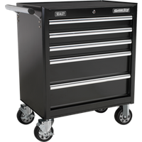 SEALEY Rollcab 5 Drawer With Ball-Bearing Slides - Black | AP33459B | GSF Car Parts