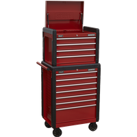 SEALEY Topchest 4 Drawer & Rollcab 7 Drawer Combination | AP3411STACK | GSF Car Parts