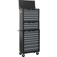 SEALEY Tool Chest Combination 16 Drawer With Ball-Bearing Slides - Black/grey | AP35STACK | GSF Car Parts
