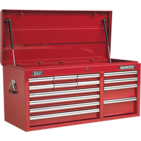 SEALEY Topchest 14 Drawer With Ball-Bearing Slides Heavy-Duty - Red | AP41149 | GSF Car Parts