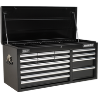 SEALEY Topchest 14 Drawer With Ball-Bearing Slides Heavy-Duty - Black | AP41149B | GSF Car Parts