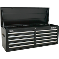 SEALEY Topchest 10 Drawer With Ball-Bearing Slides - Black | AP5210TB | GSF Car Parts