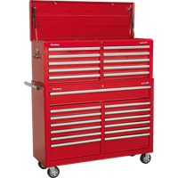 SEALEY Tool Chest Combination 23 Drawer With Ball-Bearing Slides - Red | AP52COMBO1 | GSF Car Parts