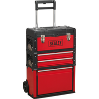 SEALEY Mobile Steel/composite Toolbox - 3 Compartment | AP548 | GSF Car Parts