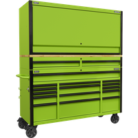 SEALEY 15 Drawer 1549mm Mobile Trolley With Wooden Worktop And Hutch And 2 Drawer Riser | AP6115BECOMBO1 | GSF Car Parts