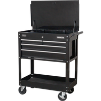 SEALEY Heavy-Duty Mobile Tool & Parts Trolley With 4 Drawers & Lockable Top - Black | AP850MB | GSF Car Parts