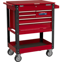 SEALEY Heavy-Duty Mobile Tool & Parts Trolley With 5 Drawers & Lockable Top | AP890M | GSF Car Parts