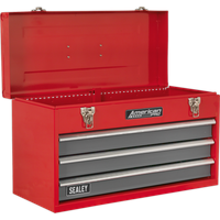 SEALEY Tool Chest 3 Drawer Portable With Ball-Bearing Slides - Red/grey | AP9243BB | GSF Car Parts