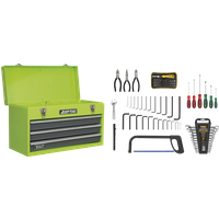 SEALEY 3 Drawer Portable Tool Chest With Ball-Bearing Slides & 93Pc Tool Kit | AP9243BBHVCOM | GSF Car Parts