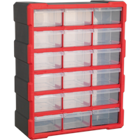 SEALEY Cabinet Box 18 Drawer - Red/black | APDC18R | GSF Car Parts