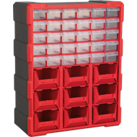 SEALEY Cabinet Box 39 Drawer - Red/black | APDC39R | GSF Car Parts