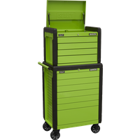 SEALEY Topchest & Rollcab Combination 11 Drawer Push-To-Open - Green | APPDSTACKG | GSF Car Parts