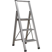 SEALEY Aluminium Professional Folding Step Ladder 3-Step 150Kg Capacity | APSL3 | GSF Car Parts