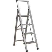 SEALEY Aluminium Professional Folding Step Ladder 4-Step 150Kg Capacity | APSL4 | GSF Car Parts