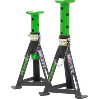 SEALEY Axle Stands (Pair) 3 Tonne Capacity Per Stand - Green | AS3G | GSF Car Parts