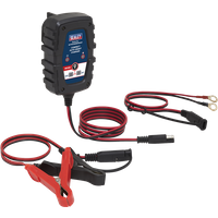 SEALEY Compact Smart Trickle Charger & Maintainer 1A 6/12V | AUTOCHARGE100HF | GSF Car Parts