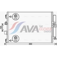 Air Con Condenser Ava Fits: FORD KUGA