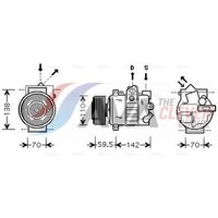 Air Con Compressor Ava Fits: VOLKSWAGEN BEETLE (New)